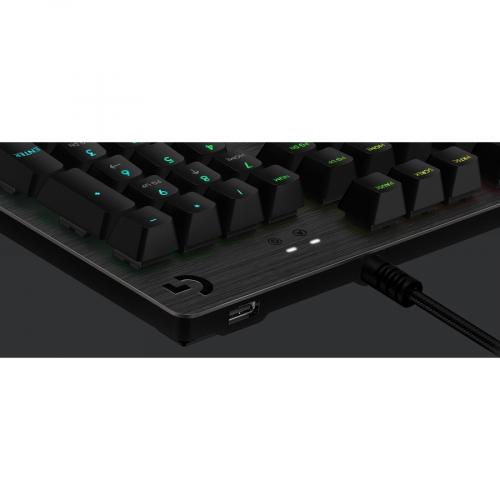 Logitech G512 Carbon LIGHTSYNC RGB Mechanical Gaming Keyboard   Wired Keyboard With GX Red Switches, USB Passthrough, Media Controls, Compatible With Windows Alternate-Image3/500