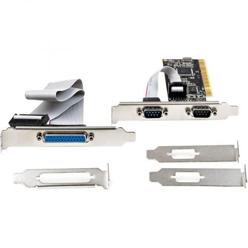 StarTech.com PCI Serial Parallel Combo Card With Dual Serial RS232 Ports (DB9) & 1x Parallel Port (DB25), PCI Adapter Expansion Card Alternate-Image3/500