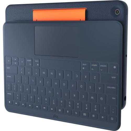 Logitech Rugged Combo 3 Rugged Keyboard/Cover Case Apple IPad (8th Generation), IPad (7th Generation) Tablet   Blue Alternate-Image3/500