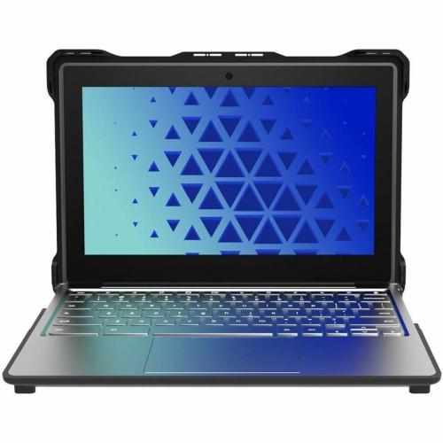 MAXCases, Chromebook Cases, 11, 11 Inches, Easy Installation, Durable Materials, Ideal For Schools, Lenovo 100e G2, Custom Color, Black, Clear Alternate-Image3/500