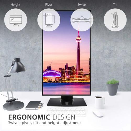 ViewSonic VP2768a 4K 27 Inch Premium IPS 4K Monitor With Advanced Ergonomics, ColorPro 100% SRGB Rec 709, 14 Bit 3D LUT, Eye Care, HDMI, USB C, DisplayPort For Professional Home And Office Alternate-Image3/500
