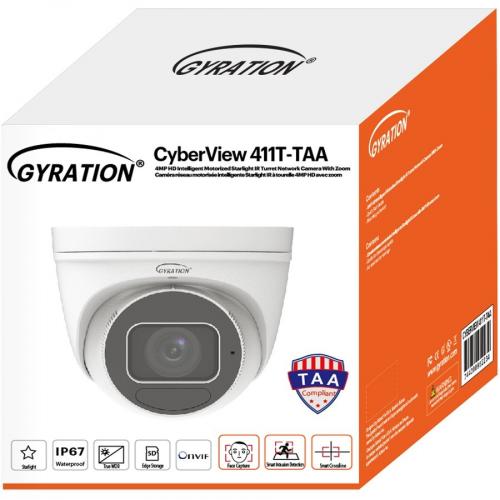 Gyration CYBERVIEW 411T TAA 4 Megapixel Indoor/Outdoor HD Network Camera   Color   Turret   TAA Compliant Alternate-Image3/500