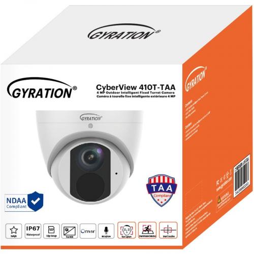 Gyration CYBERVIEW 410T TAA 4 Megapixel Indoor/Outdoor HD Network Camera   Color   Turret   TAA Compliant Alternate-Image3/500