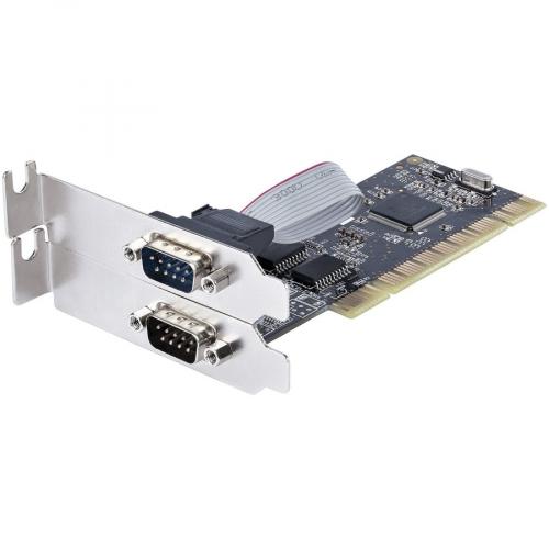 StarTech.com 2 Port PCI RS232 Serial Adapter Card, Dual Serial DB9 Ports, Expansion/Controller Card, Windows/Linux, Standard/Low Profile Alternate-Image3/500