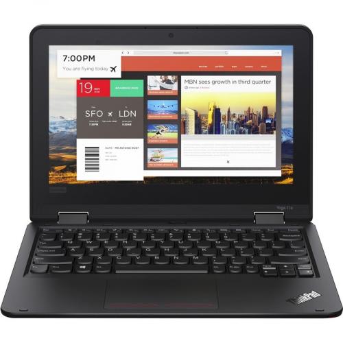 Lenovo ThinkPad Yoga 11e 6th Gen 20SES0PT00 11.6" Touchscreen Convertible 2 In 1 Notebook   HD   1366 X 768   Intel Core I5 8th Gen I5 8200Y Dual Core (2 Core) 1.30 GHz   8 GB Total RAM   256 GB SSD   Black Alternate-Image3/500