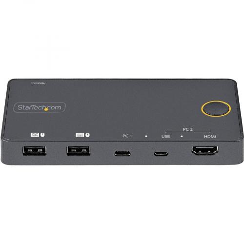 StarTech.com 2 Port Hybrid USB A + HDMI & USB C KVM Switch, Single 4K 60Hz HDMI 2.0 Monitor, Compact Desktop And/or Laptop HDMI KVM Switch Alternate-Image3/500