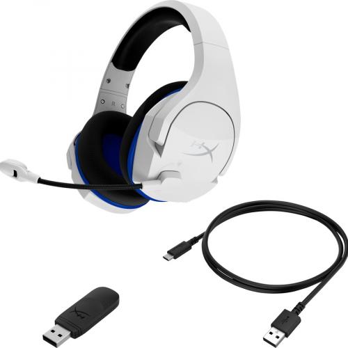 HyperX Cloud Stinger Core   Wireless Gaming Headset (White Blue)   PS5 PS4 Alternate-Image3/500