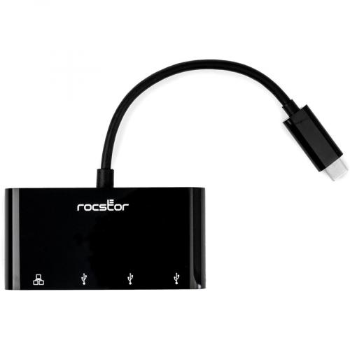 Rocstor Premium USB C To USB A(3.0) 3 Port Hub With Gigabit Ethernet Alternate-Image3/500