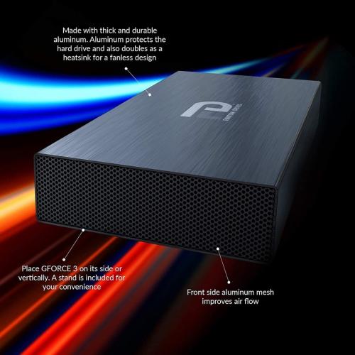 Fantom Drives GFORCE 3 Pro 20 TB Desktop Hard Drive   3.5" External   Black Alternate-Image3/500