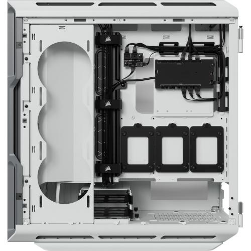 Corsair ICUE 5000T RGB Tempered Glass Mid Tower ATX PC Case   White Alternate-Image3/500
