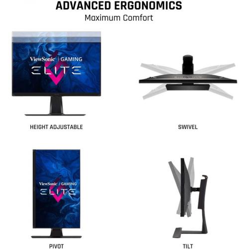 ViewSonic ELITE XG321UG 32 Inch 4K IPS 144Hz Gaming Monitor With G Sync, Mini LED, Nvidia Reflex, HDR1400, Advanced Ergonomics, HDMI And DP For Esports Alternate-Image3/500