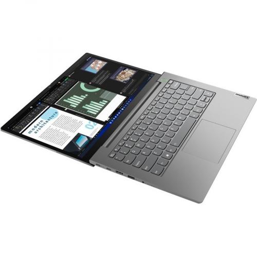 Lenovo ThinkBook 14 G4 IAP 21DH000TUS 14" Notebook   Full HD   1920 X 1080   Intel Core I7 12th Gen I7 1255U Deca Core (10 Core) 1.70 GHz   8 GB Total RAM   8 GB On Board Memory   512 GB SSD   Mineral Gray Alternate-Image3/500