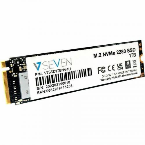 V7 V7SSD1TBNV4U 1 TB Solid State Drive   M.2 Internal   PCI Express NVMe (PCI Express NVMe 4.0 X4)   TAA Compliant Alternate-Image3/500