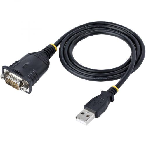 StarTech.com 3ft (1m) USB To Serial Cable, DB9 Male RS232 To USB Converter, USB To Serial Adapter, COM Port Adapter With Prolific IC Alternate-Image3/500