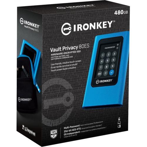Kingston Vault Privacy 80 IKVP80ES/480G 480 GB Portable Solid State Drive   External Alternate-Image3/500