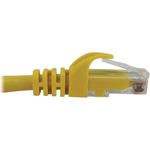 Eaton Tripp Lite Series Cat6a 10G Snagless Molded UTP Ethernet Cable (RJ45 M/M), PoE, Yellow, 1 Ft. (0.3 M) Alternate-Image3/500