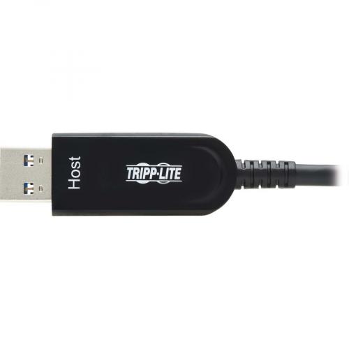 Tripp Lite By Eaton USB A To USB C AOC Cable (M/M)   USB 3.2 Gen 2 (10Gbps) Plenum Rated Fiber Active Optical   Data Only Backward Compatible Black 10 M (33 Ft.) Alternate-Image3/500