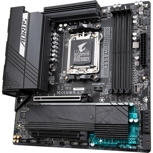 Gigabyte B650M Aorus Elite Gaming Desktop Motherboard   AMD B650 Chipset   Socket AM5   Micro ATX Alternate-Image3/500