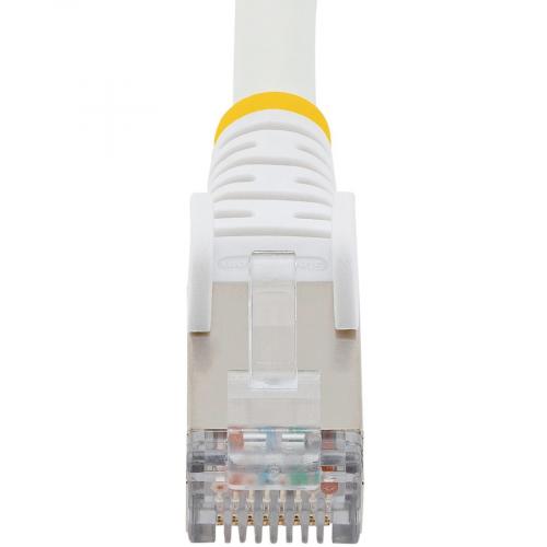 StarTech.com 6ft CAT6a Ethernet Cable, White Low Smoke Zero Halogen (LSZH) 10 GbE 100W PoE S/FTP Snagless RJ 45 Network Patch Cord Alternate-Image3/500