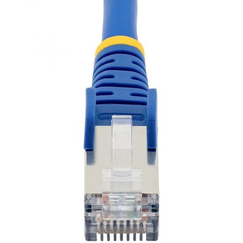 StarTech.com 8ft CAT6a Ethernet Cable, Blue Low Smoke Zero Halogen (LSZH) 10 GbE 100W PoE S/FTP Snagless RJ 45 Network Patch Cord Alternate-Image3/500