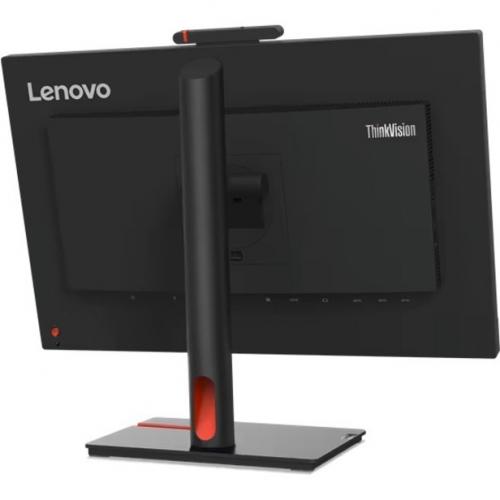 Lenovo ThinkVision T24v 30 24" Class Webcam Full HD LCD Monitor   16:9   Raven Black Alternate-Image3/500