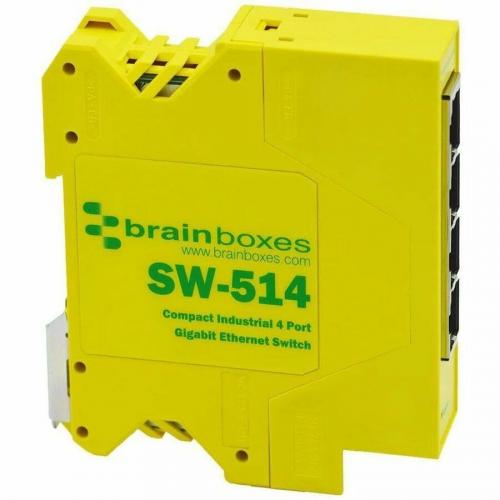 Brainboxes Compact Industrial 4 Port Gigabit Ethernet Switch Alternate-Image3/500