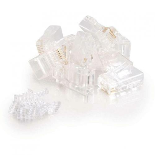 C2G RJ45 Cat5E Modular (with Load Bar) Plug For Round Solid/Stranded Cable   100pk Alternate-Image3/500