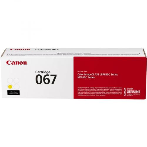 Canon 067 Yellow Toner Cartridge, Compatible To MF656Cdw, MF654Cdw, MF653Cdw, LBP633Cdw And LBP632Cdw Printers Alternate-Image3/500