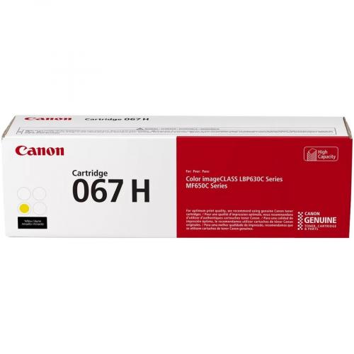 Canon 067 Yellow Toner Cartridge, High Capacity, Compatible To MF656Cdw, MF654Cdw, MF653Cdw, LBP633 Cdw And LBP632Cdw Printers Alternate-Image3/500