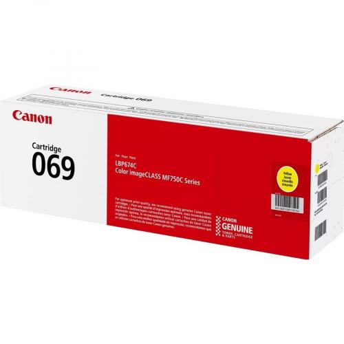 Canon 069 Yellow Toner Cartridge, Compatible To MF753Cdw, MF751Cdw And LBP674Cdw Printers Alternate-Image3/500