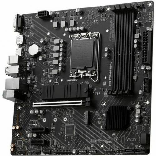 MSI Pro PRO B760M P DDR4 Gaming Desktop Motherboard   Intel B760 Chipset   Socket LGA 1700   Mini ATX Alternate-Image3/500