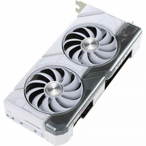 Asus Dual GeForce RTX 4070 White OC Edition 12GB Graphics Card White   3rd Generation RT Cores   4th Generation Tensor Cores   Powered By NVIDIA DLSS3   OC Mode: 2505 MHz / Default Mode: 2475 MHz   2.55 Slot Design   Dual Ball Fan Bearings Alternate-Image3/500
