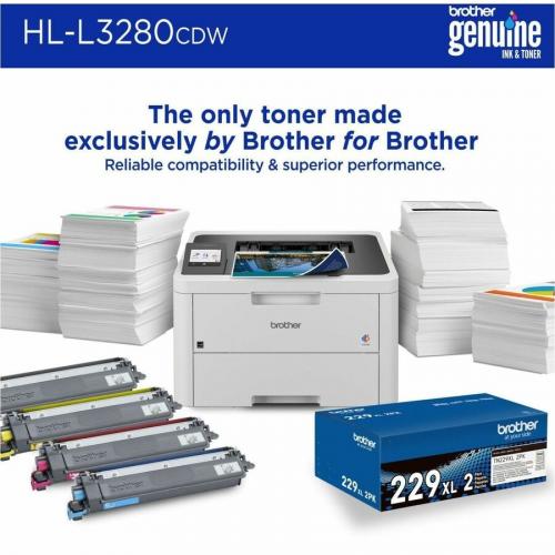 Brother HL L3280CDW Wireless Compact Digital Color Printer With Laser Quality Output, Duplex And Mobile Printing & Ethernet Alternate-Image3/500