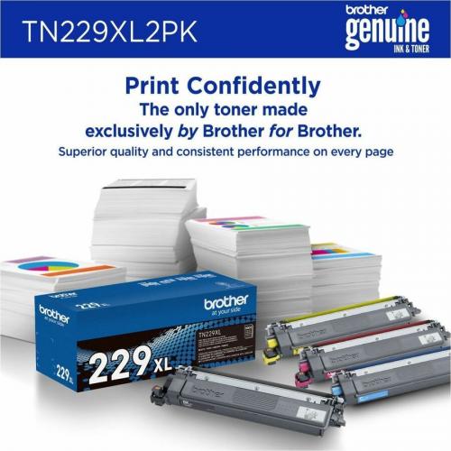 Brother Genuine TN229XL2PK High Yield Black Toner Cartridge Twin Pack Alternate-Image3/500