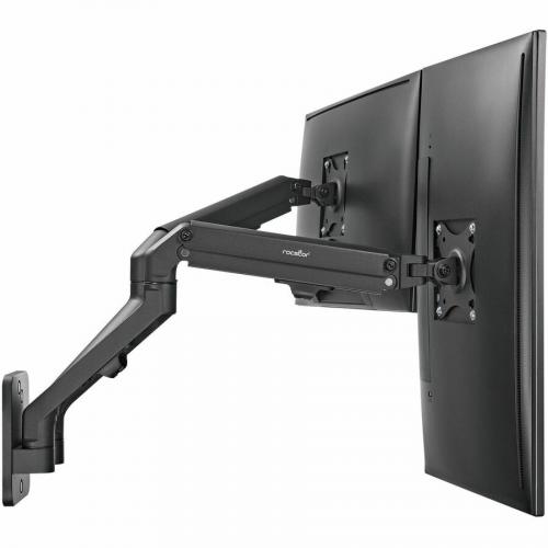 Rocstor ErgoReach Mounting Arm For Monitor, Display   Black   Landscape/Portrait Alternate-Image3/500