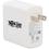 Tripp Lite By Eaton Dual Port Compact USB C Wall Charger   GaN Technology, 70W PD Charging (50W+20W Or 65W Max), White Alternate-Image4/500