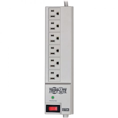 Tripp Lite By Eaton Protect It! Surge Protector With 6 Right Angle Outlets, 6 Ft. (1.83 M) Cord, 540 Joules, Diagnostic LED Alternate-Image4/500
