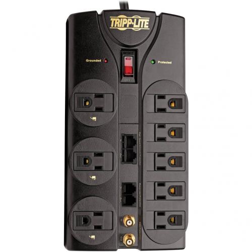 Tripp Lite By Eaton Protect It! 8 Outlet Surge Protector, 10 Ft. Cord, 3240 Joules, Modem/Coax/Ethernet Protection, RJ45 Alternate-Image4/500