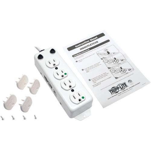 Tripp Lite By Eaton Safe IT UL 1363A Medical Grade Power Strip For Patient Care Vicinity, 4x 15A Hospital Grade Outlets, 15 Ft. Cord Alternate-Image4/500