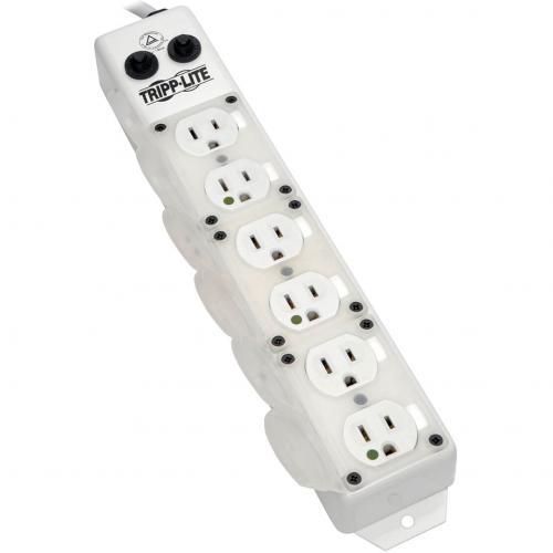 Tripp Lite By Eaton Safe IT UL 1363A Medical Grade Power Strip For Patient Care Vicinity, 6x15A Hospital Grade Outlets, Safety Covers, 15 Ft. Cord Alternate-Image4/500