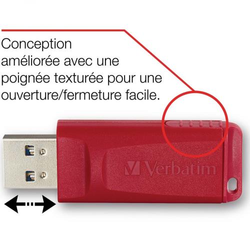 32GB Store 'n' Go&reg; USB Flash Drive   Red Alternate-Image4/500