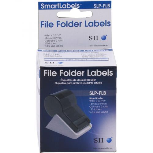 Seiko SLP FLB White/Blue File Folder Labels Alternate-Image4/500