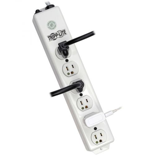 Tripp Lite By Eaton Safe IT Medical Grade Power Strip UL 1363 6x Hospital Grade Outlets Antimicrobial 6 Ft. Cord Alternate-Image4/500