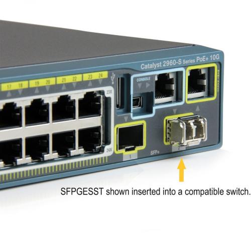 StarTech.com Cisco SFP GE S Compatible SFP Module   1000BASE SX   1GE Gigabit Ethernet SFP 1GbE Multimode Fiber MMF Optic Transceiver Alternate-Image4/500