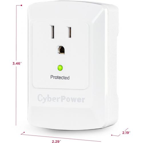 CyberPower CSB100W Essential 1   Outlet Surge With 900 J Alternate-Image4/500