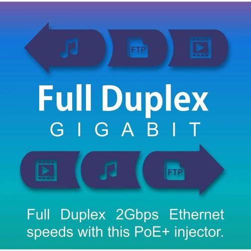 TRENDnet Gigabit Power Over Ethernet Plus Injector, Converts Non Poe Gigabit To Poe+ Or PoE Gigabit, Supplies PoE (15.4W) Or PoE+ (30W) Power Network Distances Up To 100M (328 Ft.), Black, TPE 115GI Alternate-Image4/500