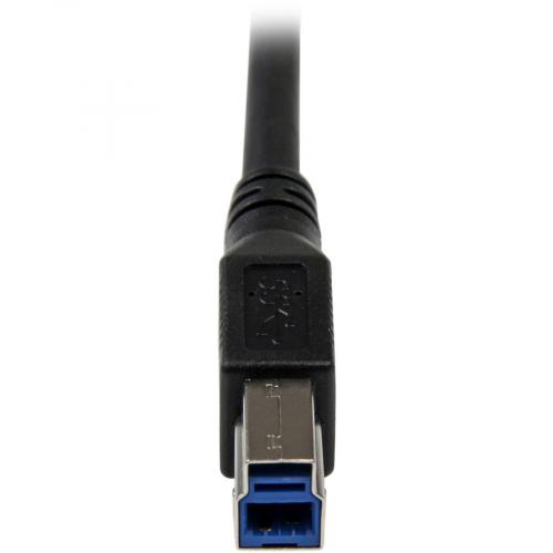 StarTech.com 1m Black SuperSpeed USB 3.0 (5Gbps) Cable   Right Angle A To B   M/M Alternate-Image4/500