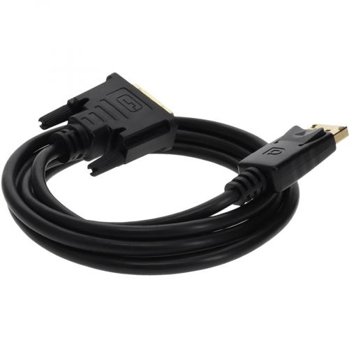 10ft DisplayPort 1.2 Male To DVI D Dual Link (24+1 Pin) Male Black Cable Which Requires DP++ For Resolution Up To 2560x1600 (WQXGA) Alternate-Image4/500
