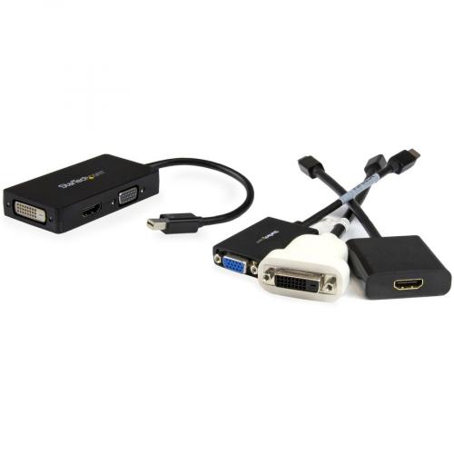 StarTech.com Mini DisplayPort Adapter   3 In 1   1080p   Monitor Adapter   Mini DP To HDMI / VGA / DVI Adapter Hub Alternate-Image4/500