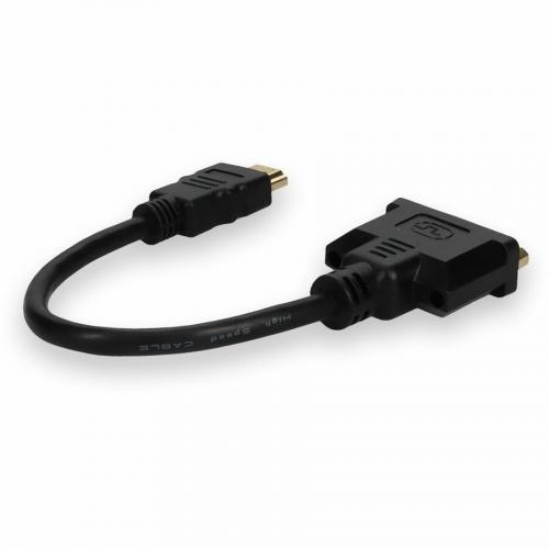 HDMI 1.3 Male To DVI D Dual Link (24+1 Pin) Female Black Adapter For Resolution Up To 2560x1600 (WQXGA) Alternate-Image4/500